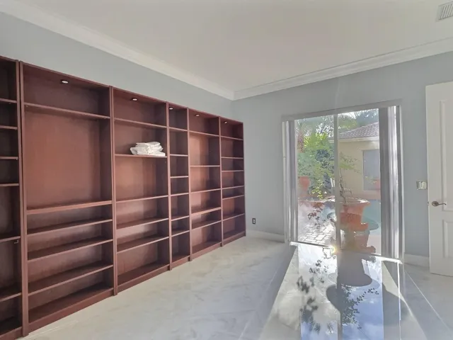 Downstairs bedroom used for office space