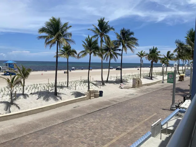 Directly on the Broadwalk