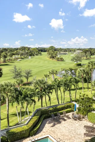 View of Pool & Golf Course from Floor Lobby