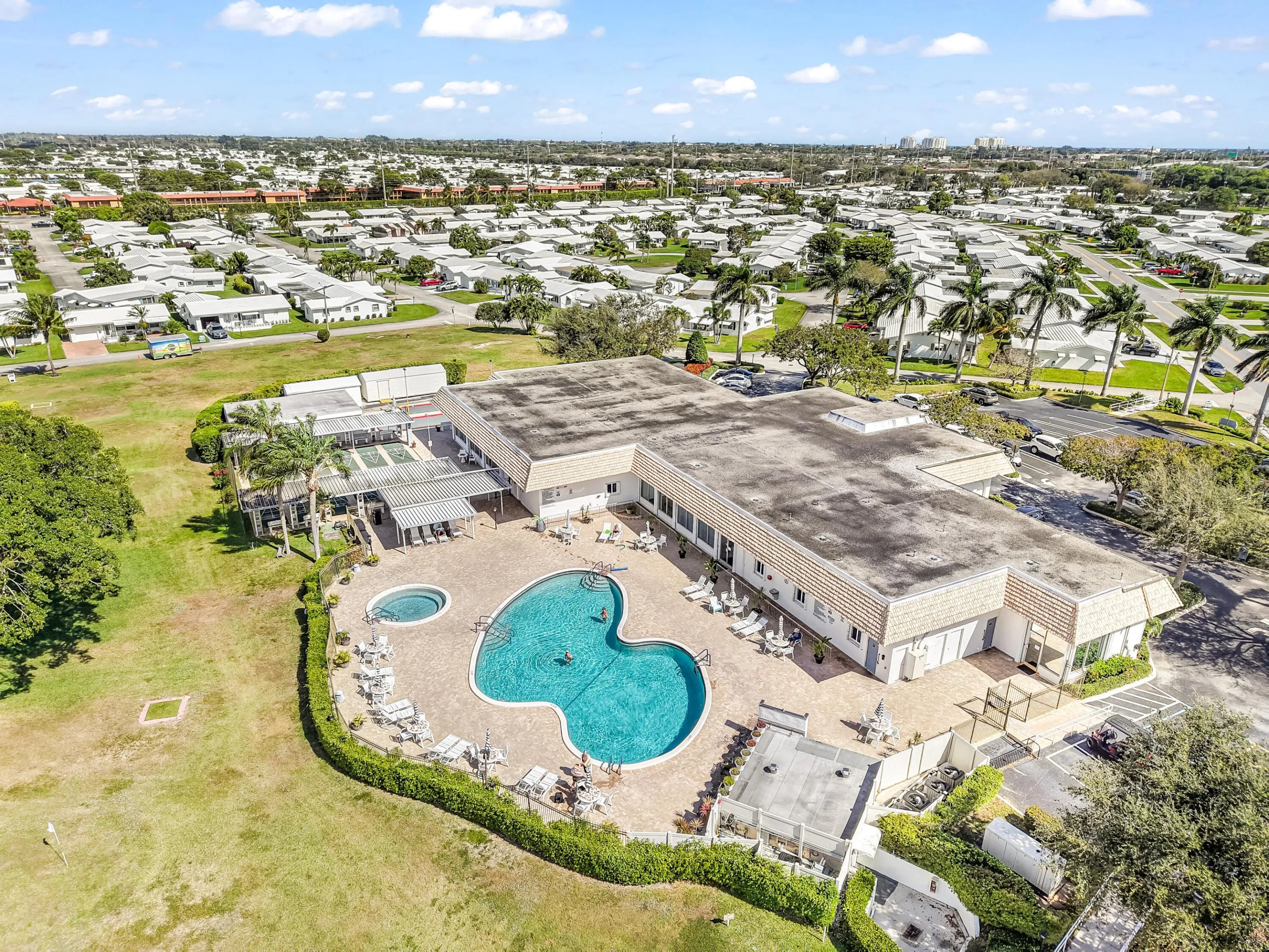 clubhouse aerial pool