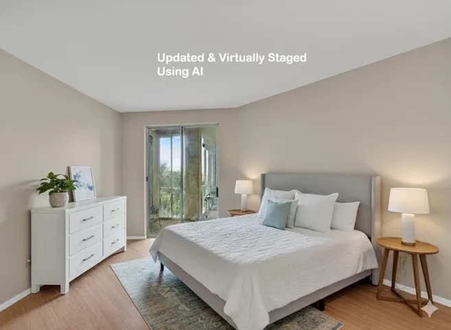 Virtually Staged Guest Bedroom using AI