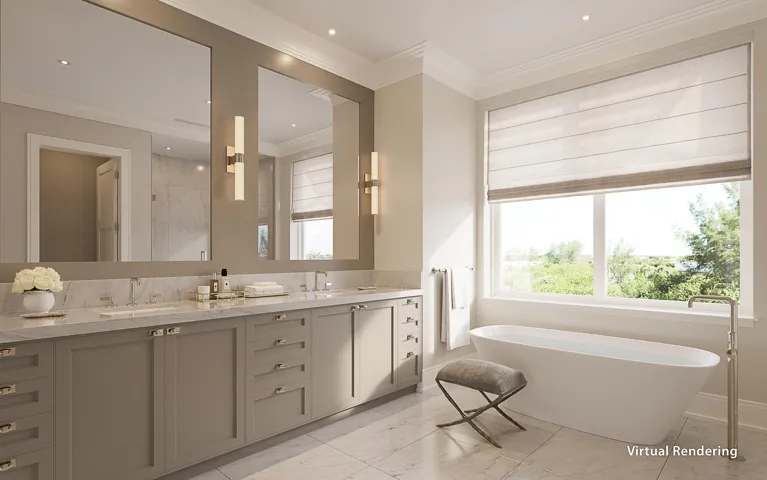 Master Bath Rendering of Comparable Unit