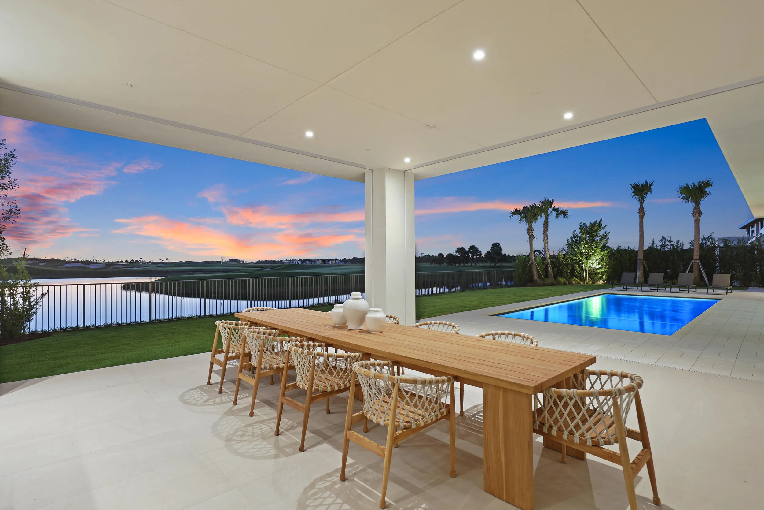 Twilight Outside Dining View