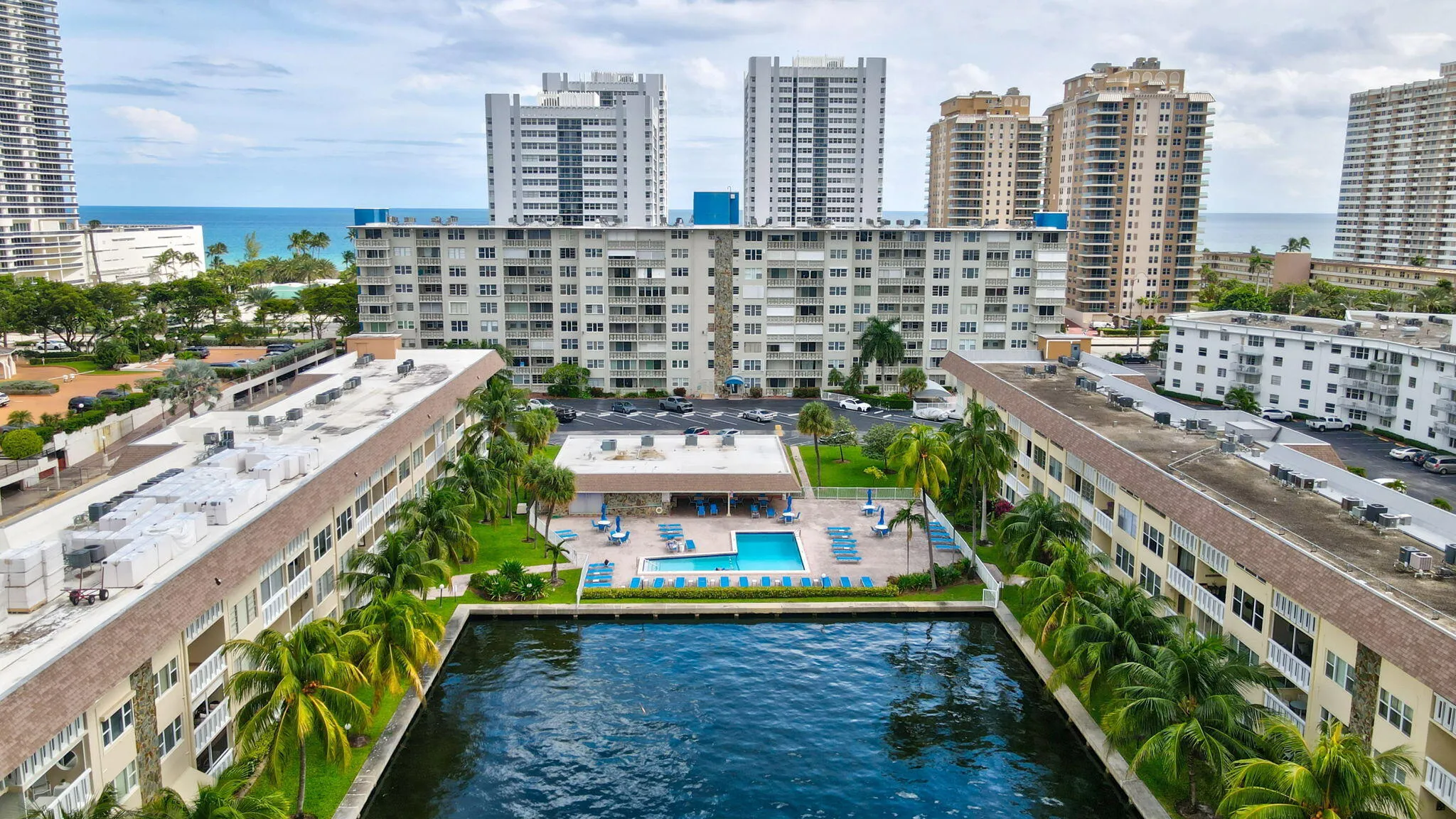 Aerial View Clubhouse & Pool
