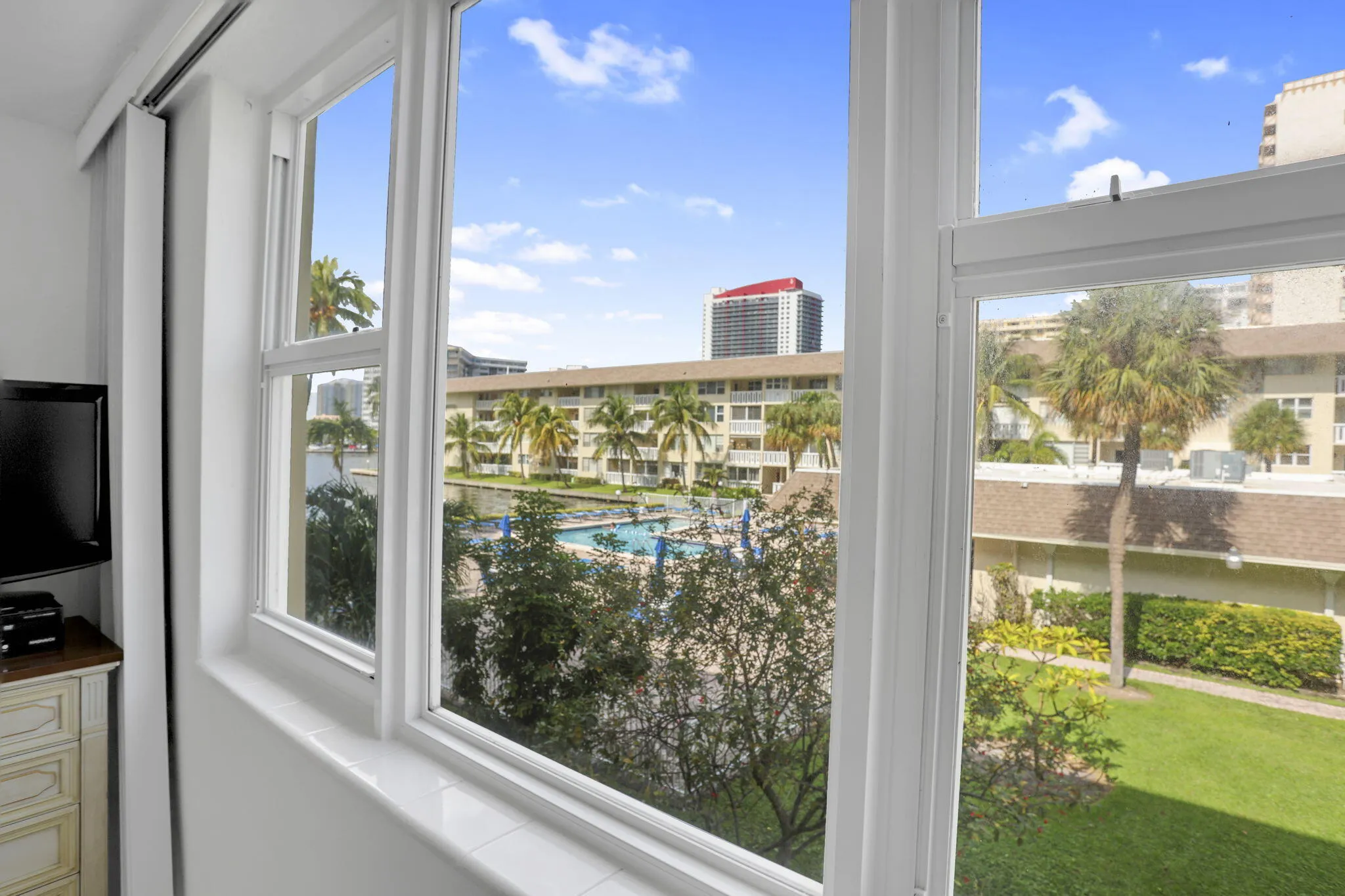 Beautiful views of intracoastal and pool