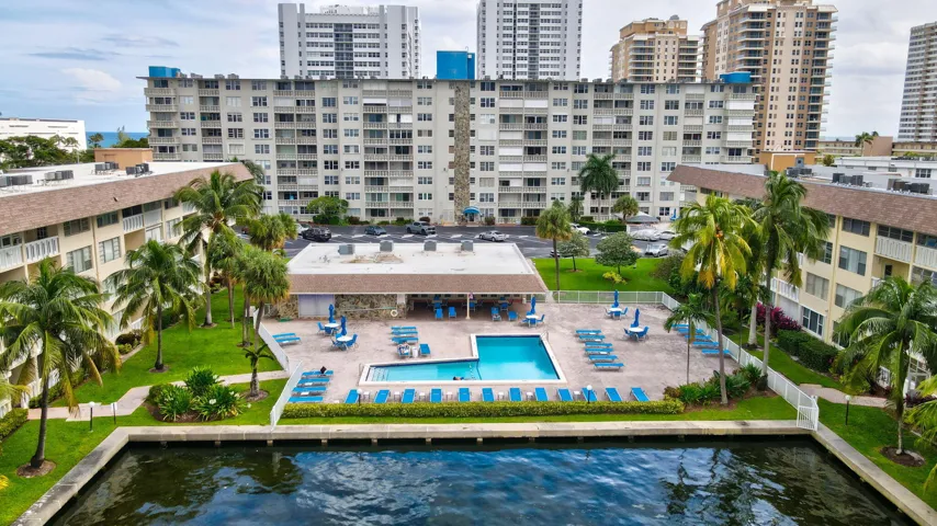 Aerial View Clubhouse & Pool
