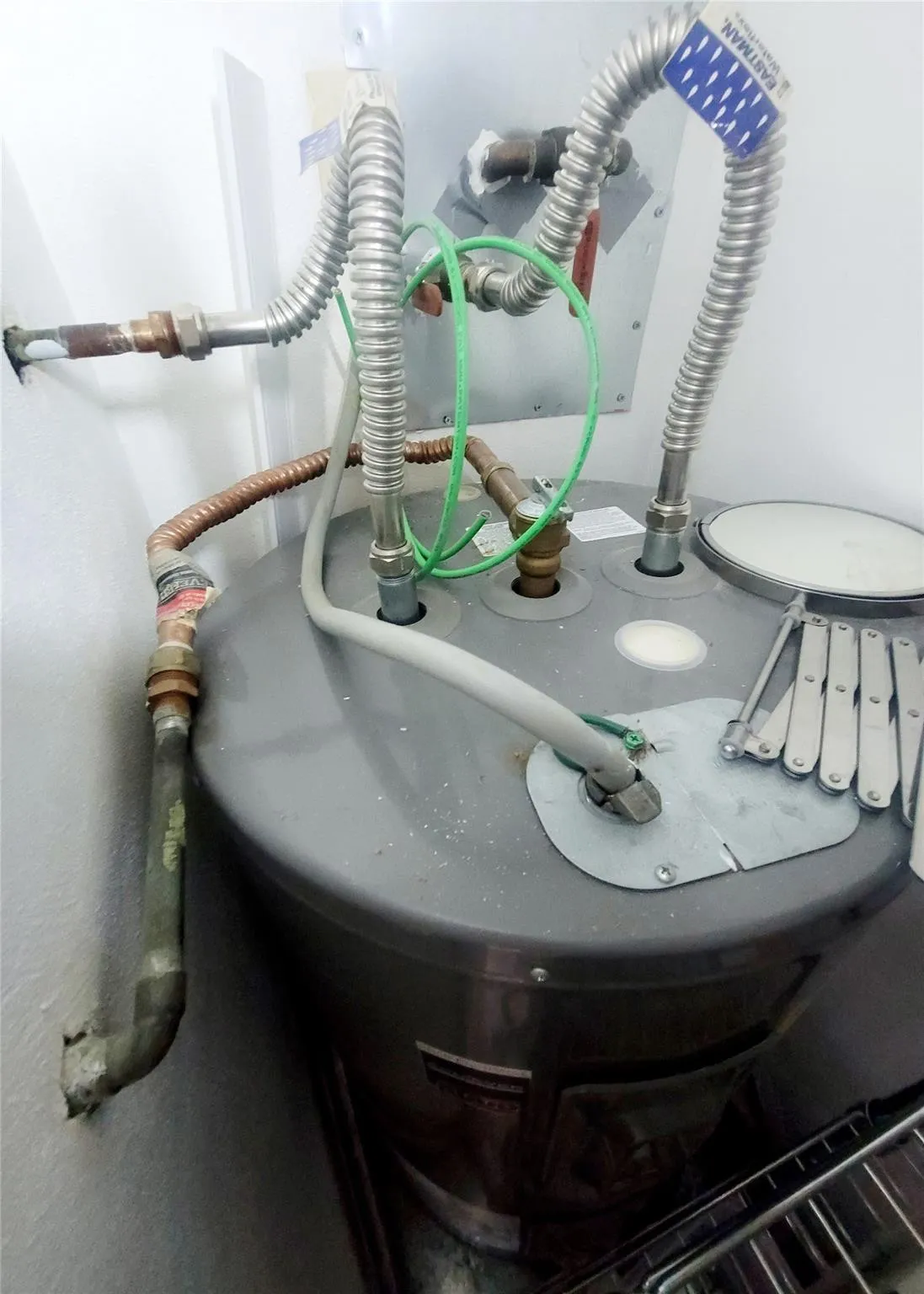 Water heater, 8 years old.A/C is 3 years, 10 years warranty