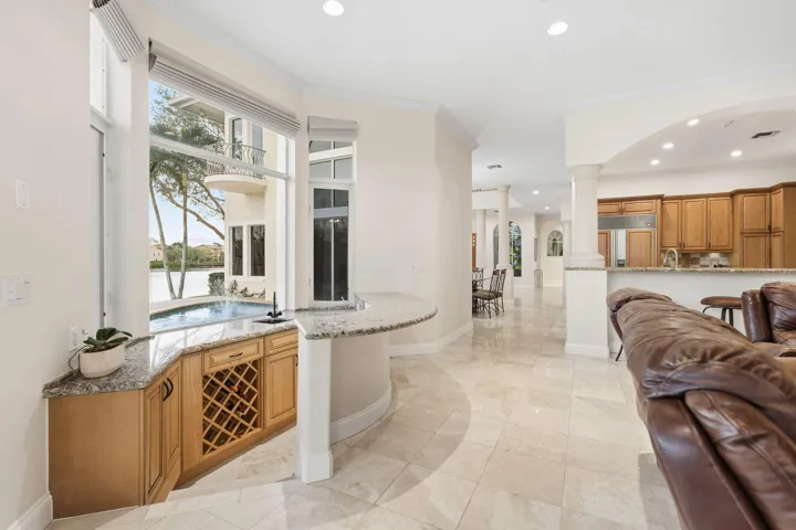 Sunken wet bar area