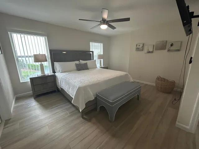 master bedroom on first floor - king bed
