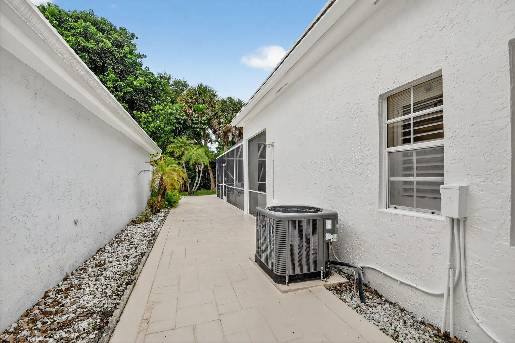 side patio going from garage