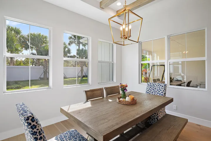 Dining Area With Custom Lighting