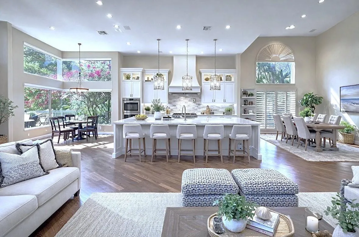 AI ENHANCED: SHOWING REMOVAL OF KITCHEN WALL TO GIVE OPEN FLOOR PLAN IDEA