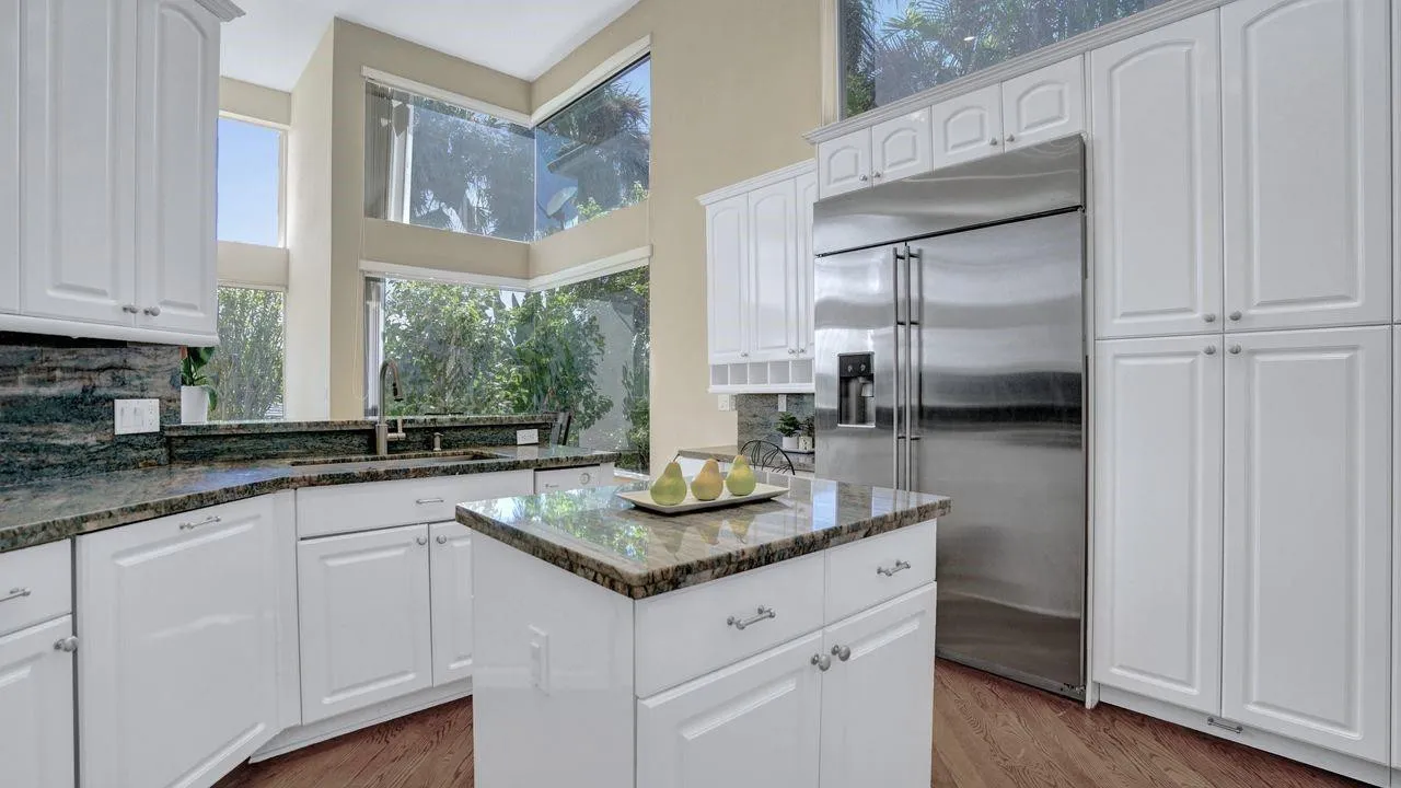 High-end stainless appliances.