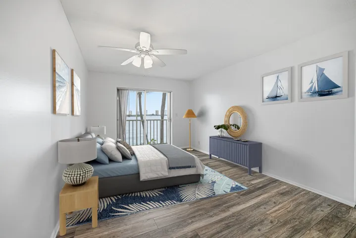 Virtually Staged Master Bedroom