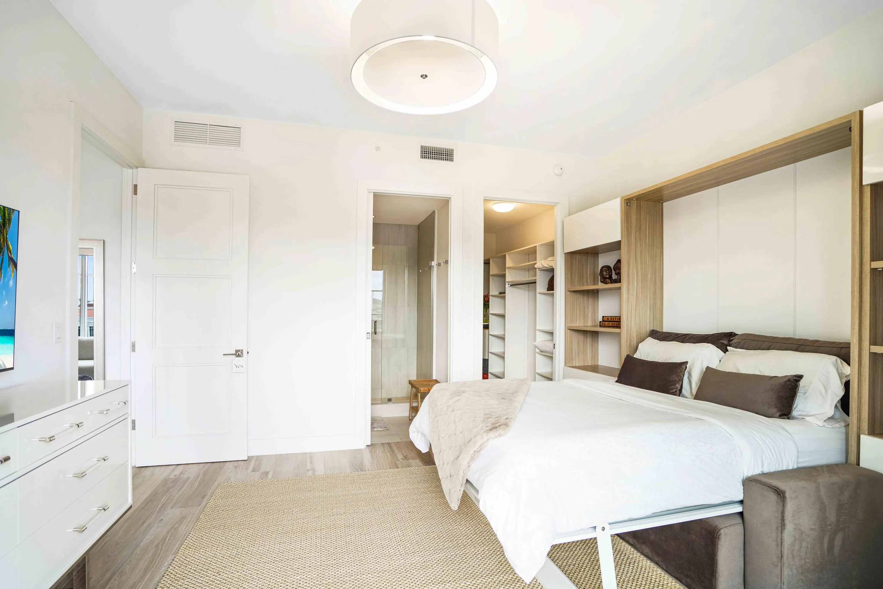 Bedroom designed for quiet comfort