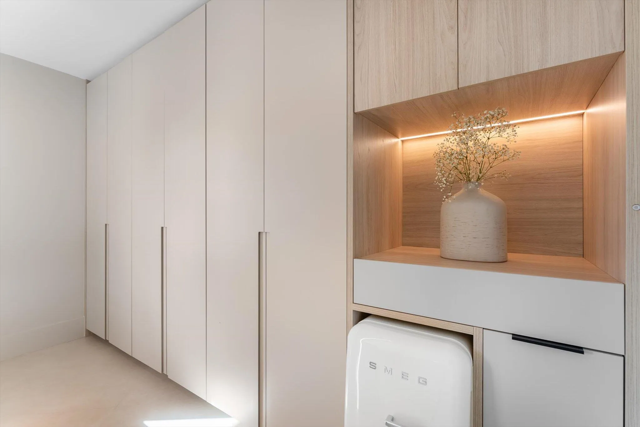Custom Wood Cabinetry/Closets/Beverage Area