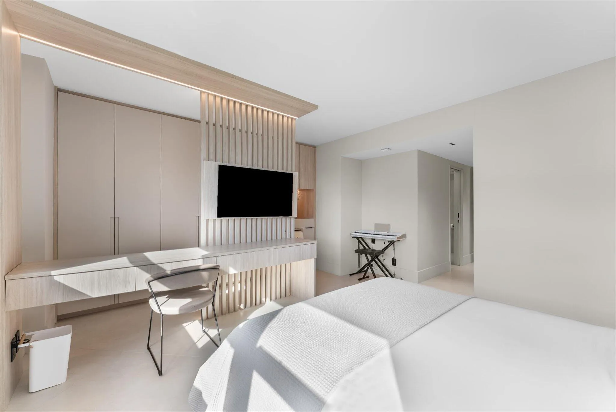 Guest Suite with En-Suite Bathroom and Custom Wood Design and Features