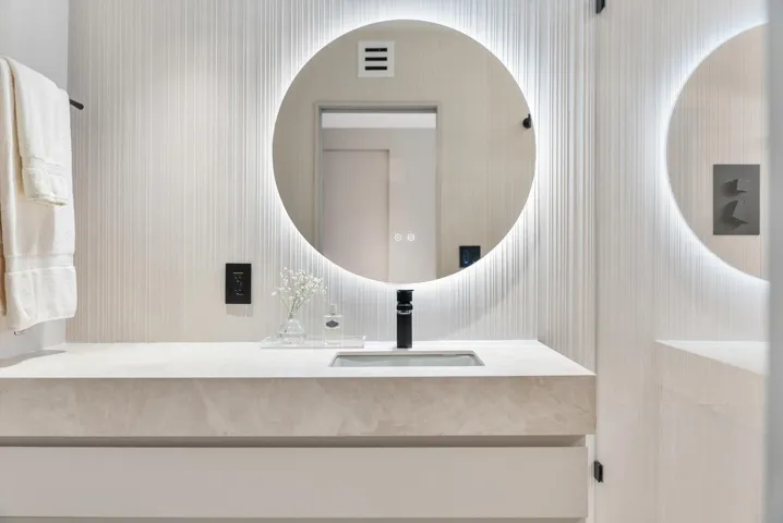 En-Suite Bathroom #2 with LED Mirror and Custom Vanity