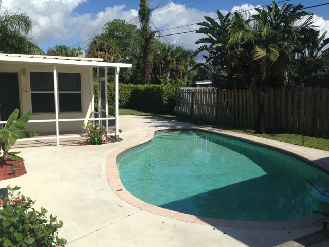 pool and fence