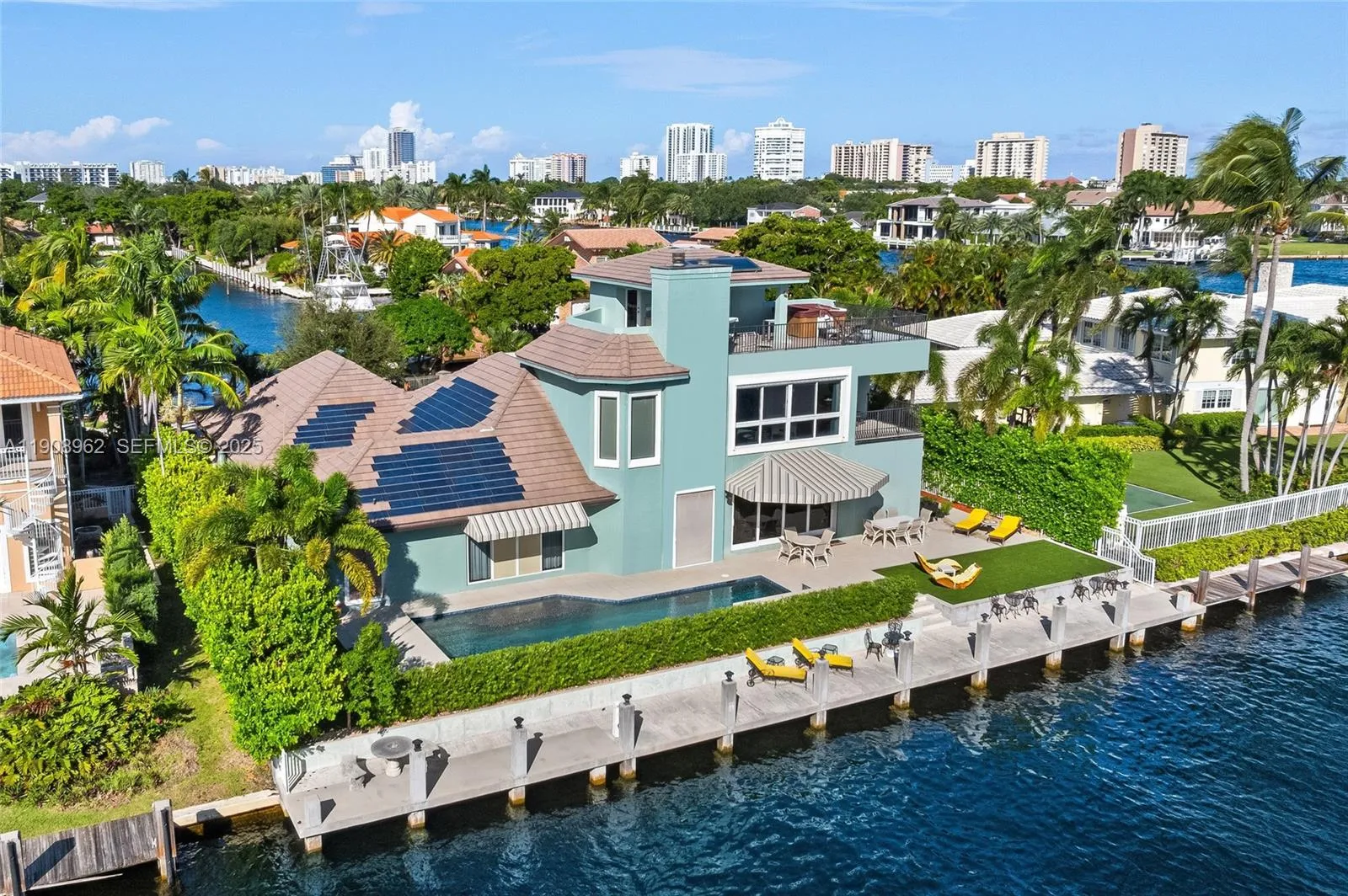 Large Waterfront Home with dockage in Front and Rear of Home