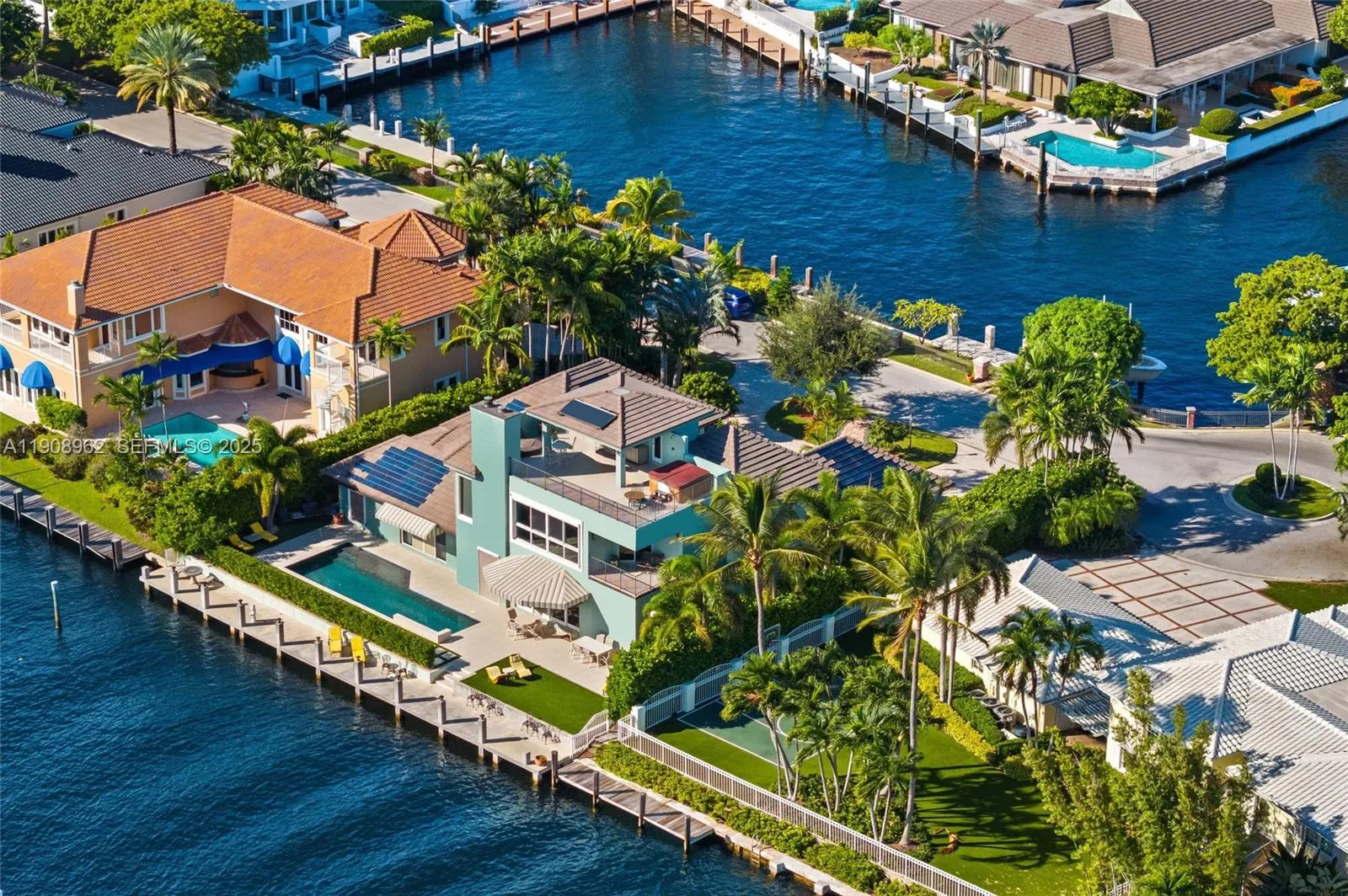 Water & Docks in front and rear of property.