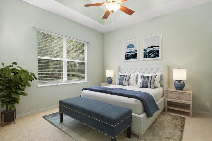 *Furniture has been virtually staged* Owner's Suite overlooking the garden