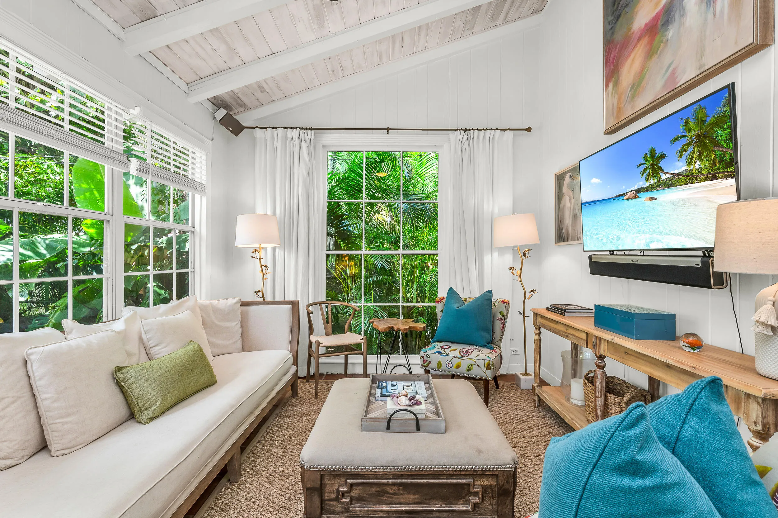 Guest House living area with epic windows and tons of light.