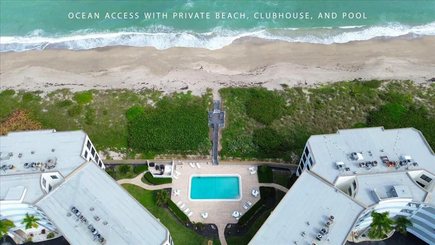 Aerial view private Beach