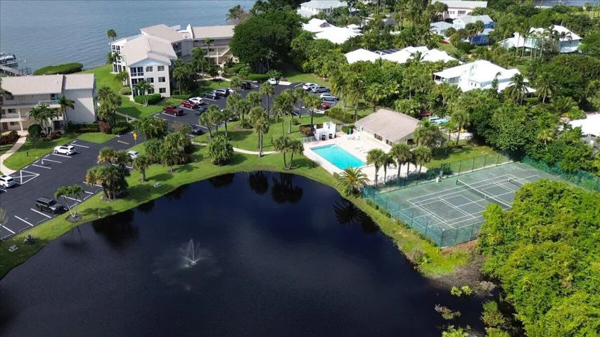 Aerial view Community pool/tennis