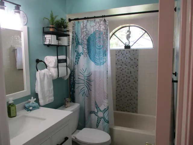 new vanity, mirror and lighting