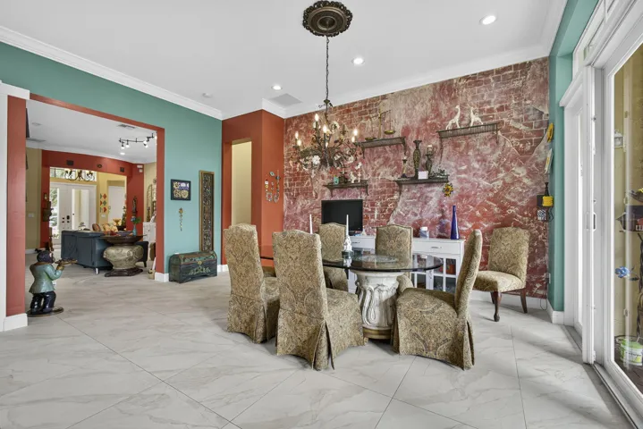 Formal dining area located in family room