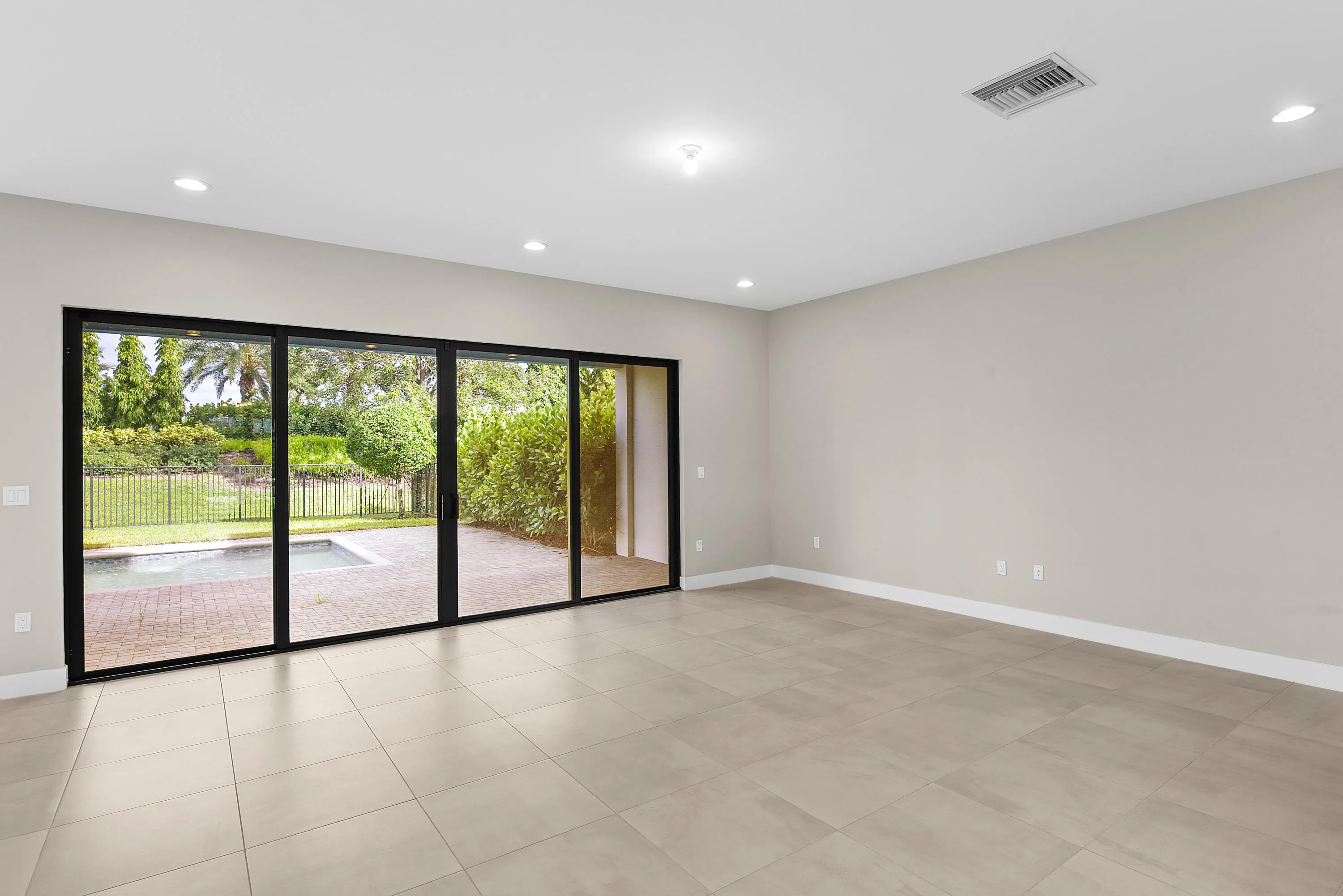 Family room next to kitchen