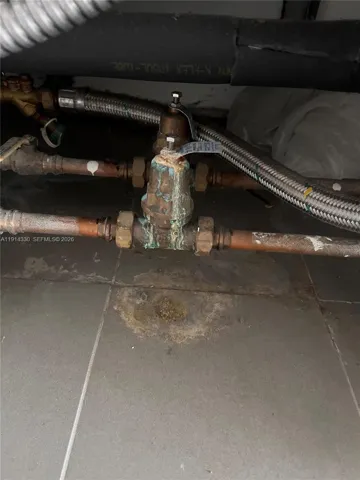 water line that needs repair.