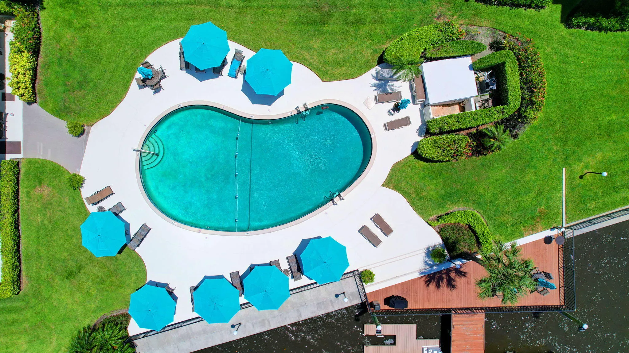 Aerial View of Pool Area
