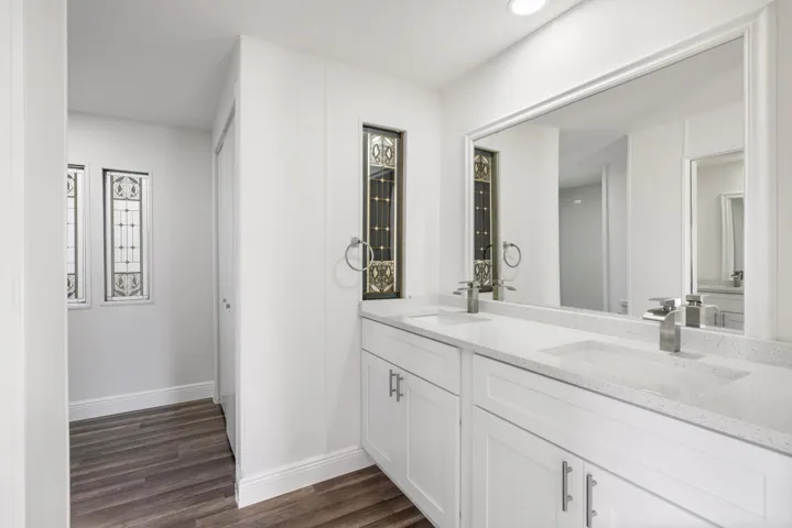 Primary bathroom with double vanity