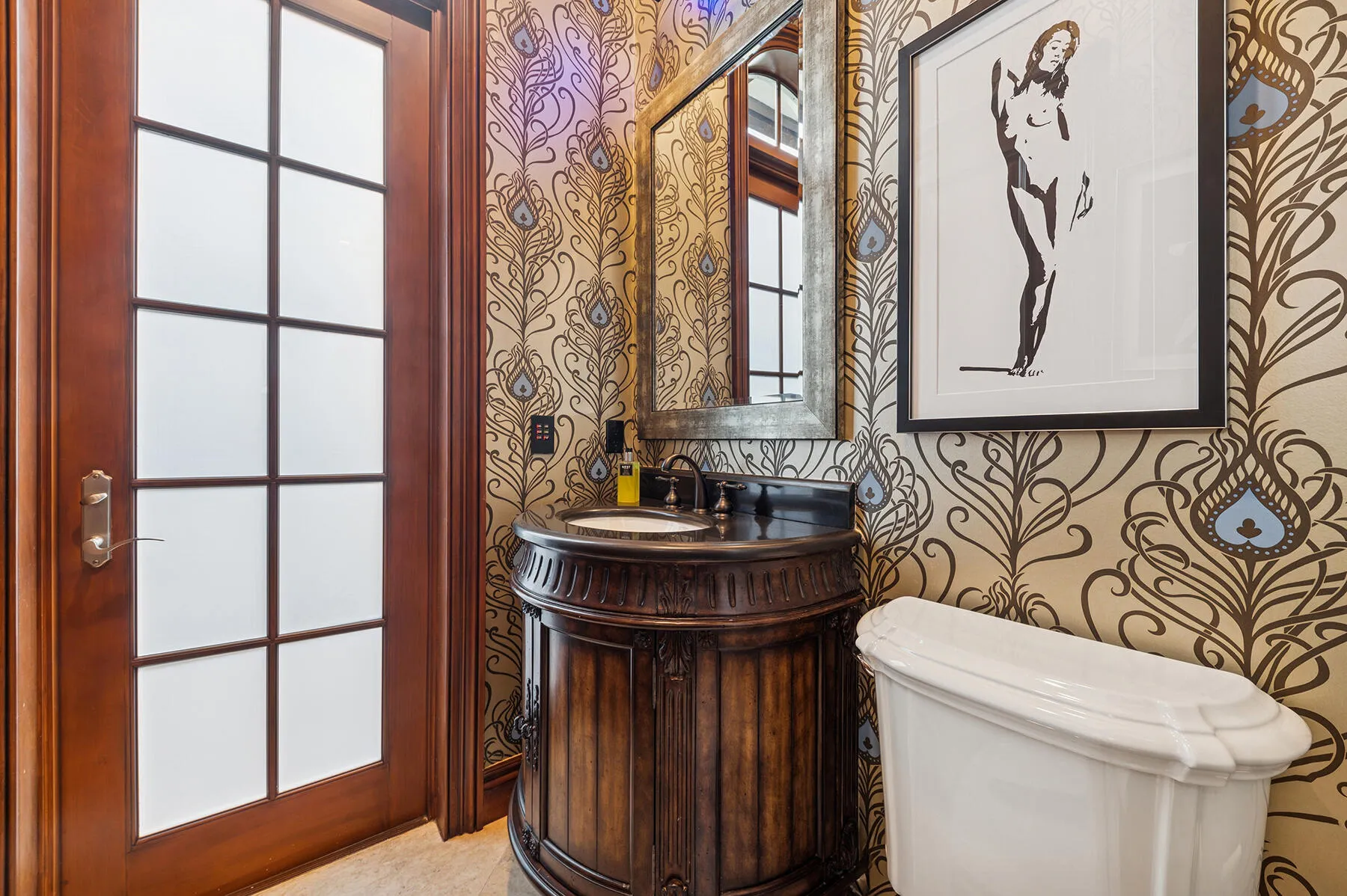 Powder Room off Library