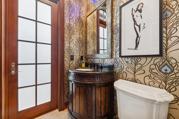 Powder Room off Library