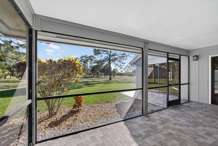 Covered screened patio.