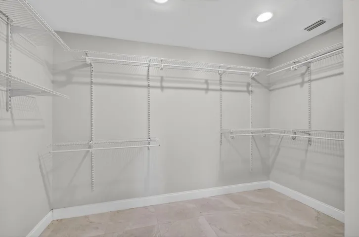 Large walk-in closet in Master.
