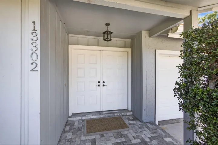Covered front entry.