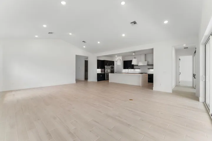 Kitchen, Great Room & Dining Area