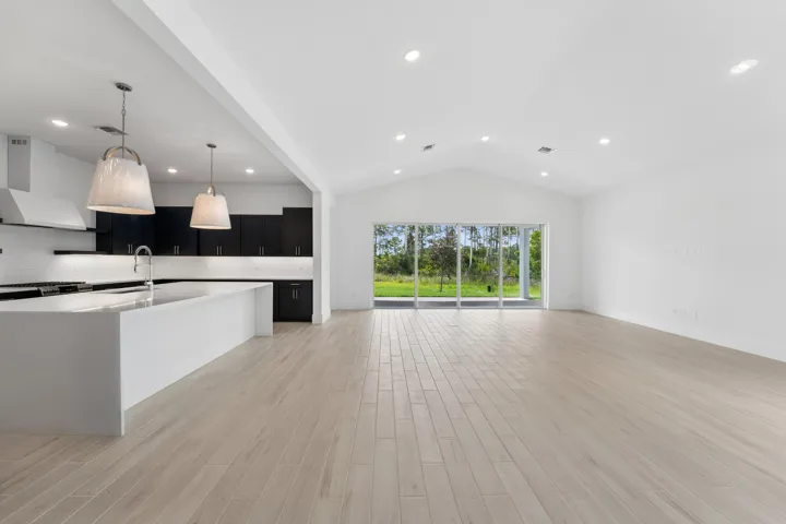 Kitchen, Great Room & Dining Area