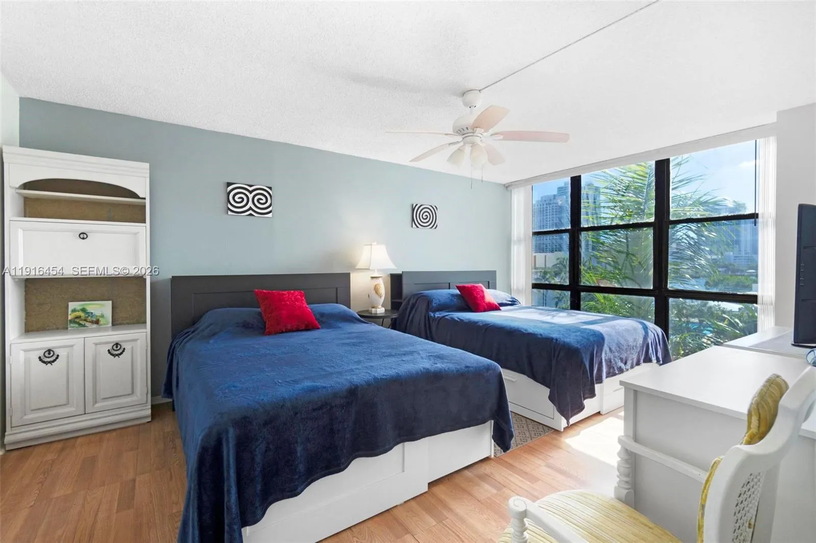 Sweet dreams! Relax from a stressful day and enjoy the calming view of the water. - Oceanview Park Condominium, Three Islands, Hallandale Beach, FL 33009. 1000 Parkview Drive, Unit #518.