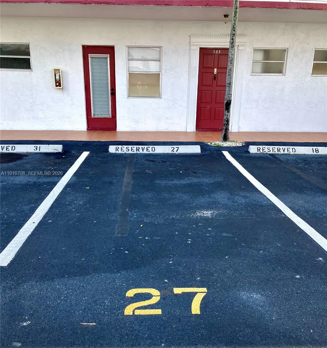 Park in front of your unit!