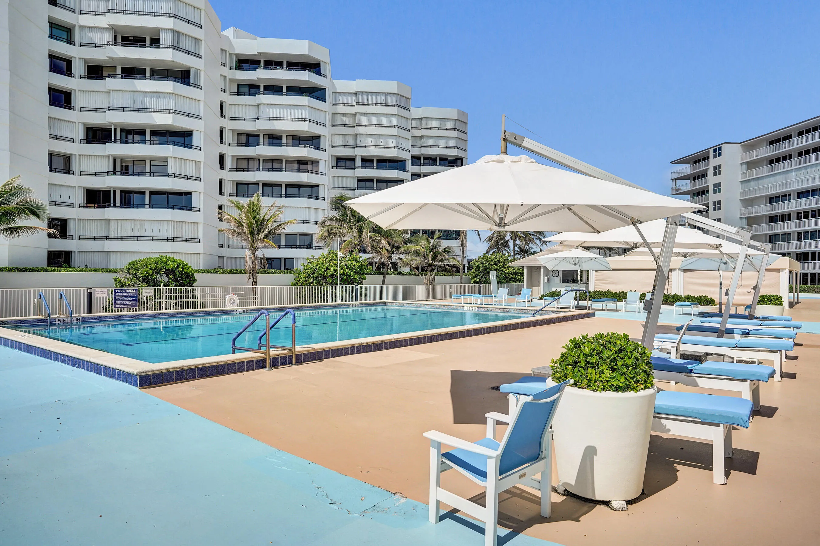 Resort setting pool side
