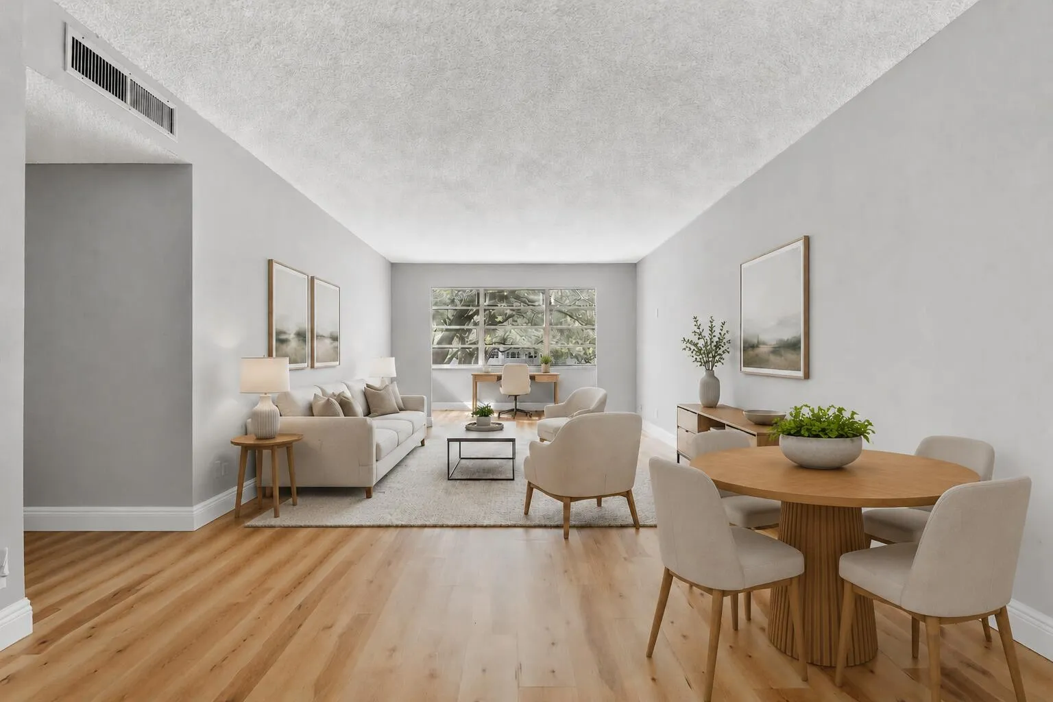 STAGED DINING ROOM / LIVING