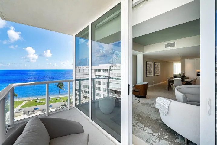 Private Balcony off of living room & primary bedroom