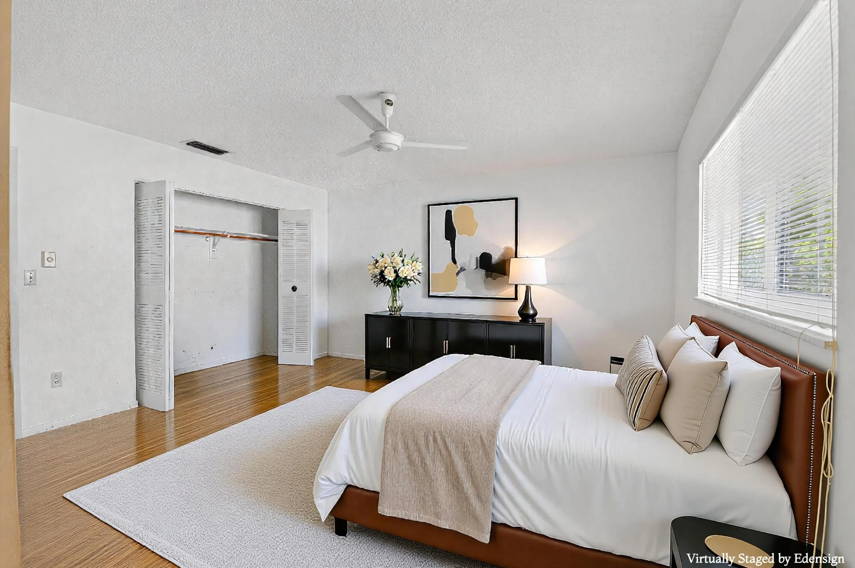 Virtually Staged Bedroom