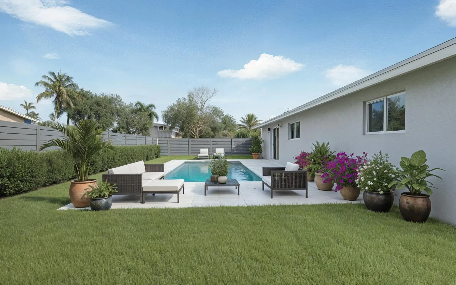 Virtual Rendering of backyard