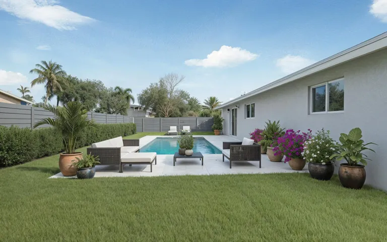 Virtual Rendering of backyard